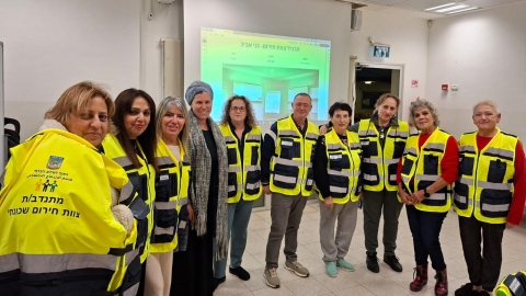 צוותי חירום שכונתיים בגני יער וגני אביב בלוד תרגלו נפילת טיל - חדשות לוד ברמלוד נט